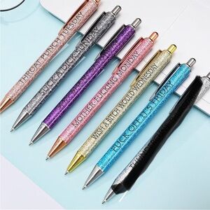 Glitter Ballpoint Pen - Multicolor Sparkle Collection